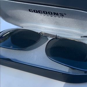 Cocoons Sunwear Clip-On Sunglasses w/ Case